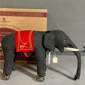 Steiff Club Edition Elephant on Wheels Highly Collectible. Extremely RARE!!!